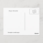 ノルウェー、ベルゲン魚市場 ポストカード (裏面)