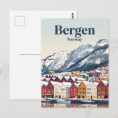 ノルウェー, ベルゲン ポストカード (正面/裏面)