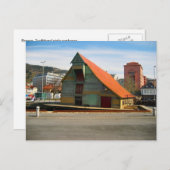 ノルウェー、ベルゲン、伝統的スタイル・ウォーハウス ポストカード (正面/裏面)