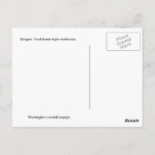 ノルウェー、ベルゲン、伝統的スタイル・ウォーハウス ポストカード (裏面)