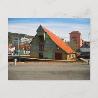 ノルウェー、ベルゲン、伝統的スタイル・ウォーハウス ポストカード