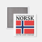 ノルウェー マグネット 幸運 (正面/裏面)