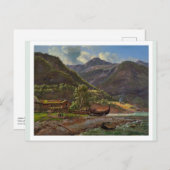 ノルウェー・リスターのSkjoldenの見解1843 JCC Dahl ポストカード (正面/裏面)