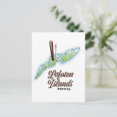 ノルウェー・ロフォーテン諸島 スキーポスター ポストカード (スタンド正面)