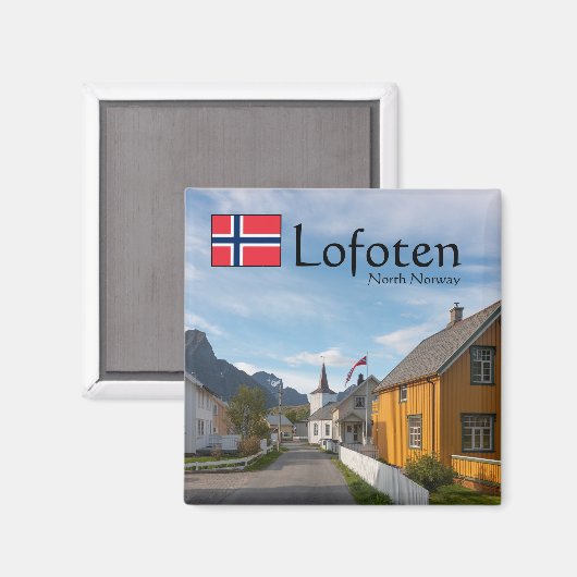 ノルウェー ロフォーテン諸島 ライネ マグネット (正面/裏面)