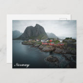 ノルウェー ロフォーテン諸島 山々 ポストカード (正面/裏面)