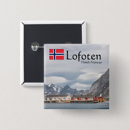 ノルウェー ロフォーテン諸島 缶バッジ (正面&裏面)