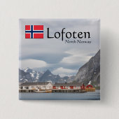ノルウェー ロフォーテン諸島 缶バッジ (正面)