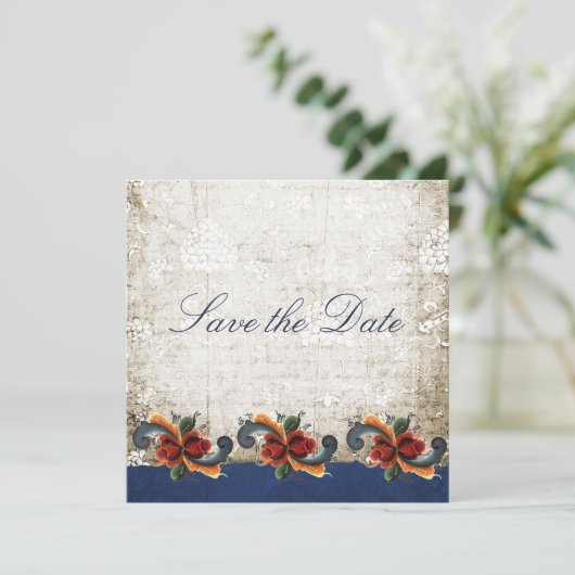 ノルウェー ローズマリング カスタム 保存日付 セーブザデート (スタンド正面)