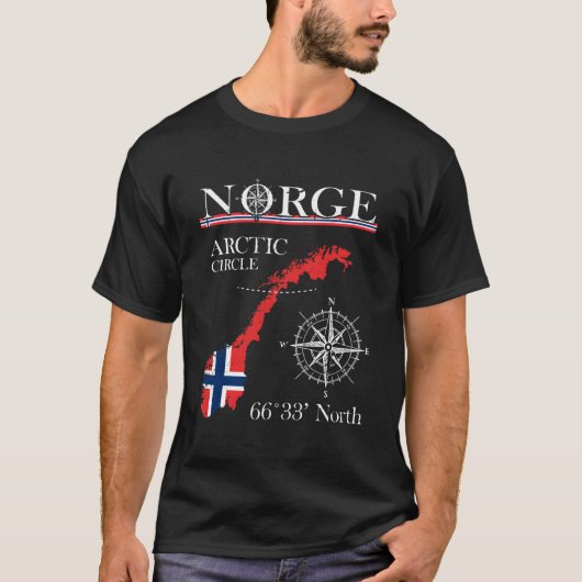 ノルウェー 北極圏 ポーラーノース ノルウェー ノルウェー人 F Tシャツ (正面)