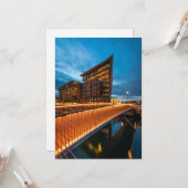 ノルウェー，夜のオスロ カード (正面/裏面インサイチュ)