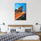 ノルウェー，夜のオスロ キャンバスプリント (インサイチュ (寝室))