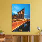 ノルウェー，夜のオスロ キャンバスプリント (インサイチュ (リビング))