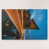 ノルウェー,夜のオスロ ジグソーパズル (横)