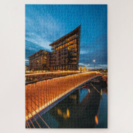 ノルウェー,夜のオスロ ジグソーパズル