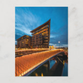 ノルウェー，夜のオスロ ポストカード (正面)