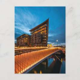 ノルウェー，夜のオスロ ポストカード