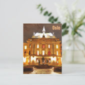 ノルウェー,夜のオスロ ポストカード (スタンド正面)