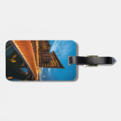 ノルウェー，夜のオスロ ラゲッジタグ (裏面横)