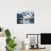 ノルウェー、後退する氷河と氷山 ポスター (ホームオフィス)