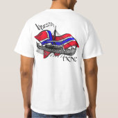 ノルウェー-旗のバイキングの船のNorgeのノルウェーのNorse Tシャツ (裏面)