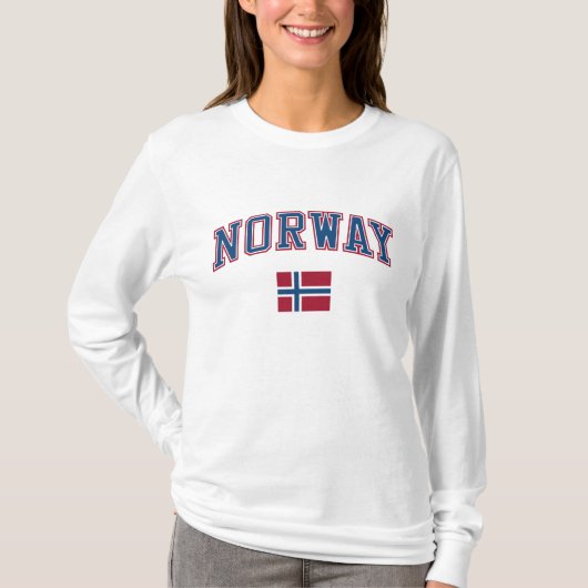 ノルウェー + 旗 Tシャツ (正面)