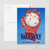 ノルウェー、楽しさいっぱい ポストカード (正面/裏面)