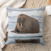 ノルウェー，氷の上で休息するセイウラス クッション (ブランケット)