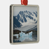 ノルウェー、氷河の後退と氷山 メタルオーナメント (右)