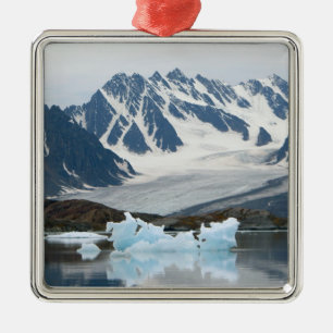 ノルウェー、氷河の後退と氷山 メタルオーナメント