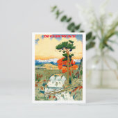 ノルウェー、滝、ヴィンテージ旅行はがき ポストカード (スタンド正面)