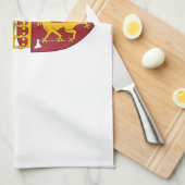 ノルウェー + 紋章付き外衣 キッチンタオル (四つ折り)