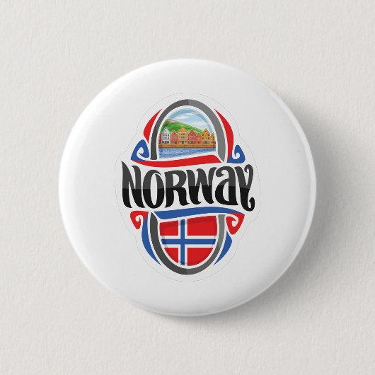ノルウェー 缶バッジ (正面)