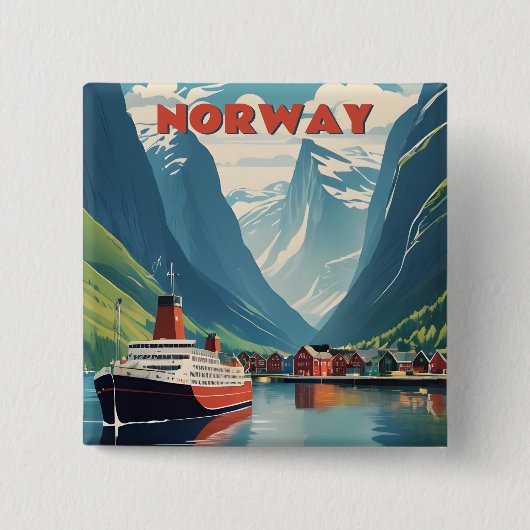 ノルウェー 缶バッジ (正面)