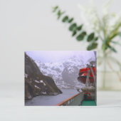 ノルウェー、郵便汽船から見たフィヨルド ポストカード (スタンド正面)