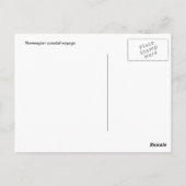 ノルウェー、郵便汽船から見たフィヨルド ポストカード (裏面)