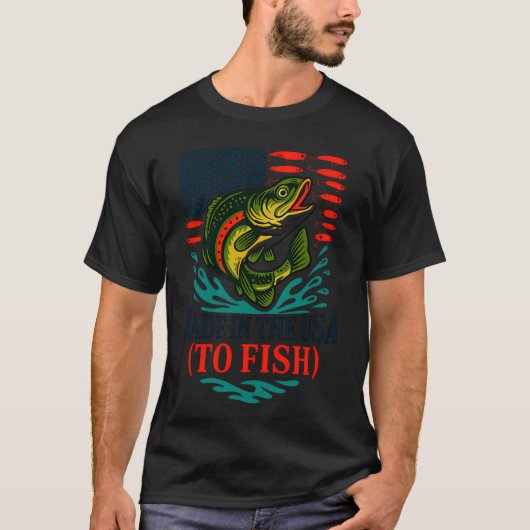 ノルウェー 釣り バケーション フラグ フィッシュ Tシャツ (正面)