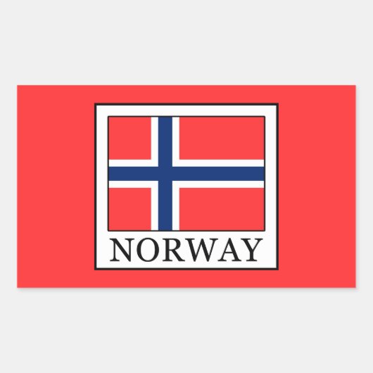 ノルウェー 長方形シール (正面)