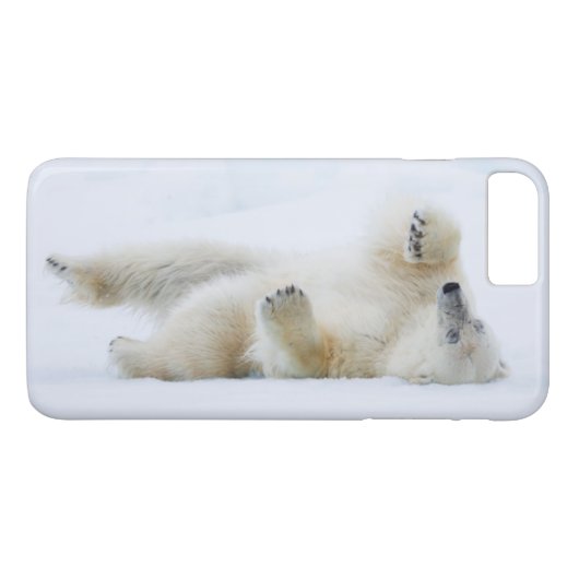 ノルウェー、雪の中で転がるホッキョクグマ Case-Mate iPhoneケース (裏面(横))