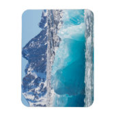 ノルウェー，青いガラスの氷 マグネット (縦)
