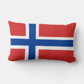 ノルウェー/Norgeのノルウェーの旗(文字無し)のアクセント ランバークッション (裏面)
