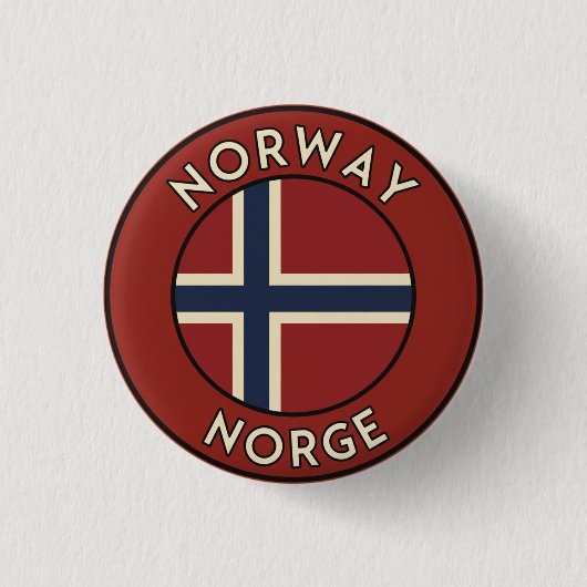 ノルウェー Norge 缶バッジ (正面)