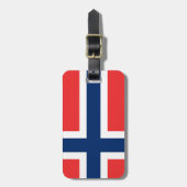 ノルウェー- Norgesのflaggの旗- Detのnorskeのflagget ラゲッジタグ (正面縦)