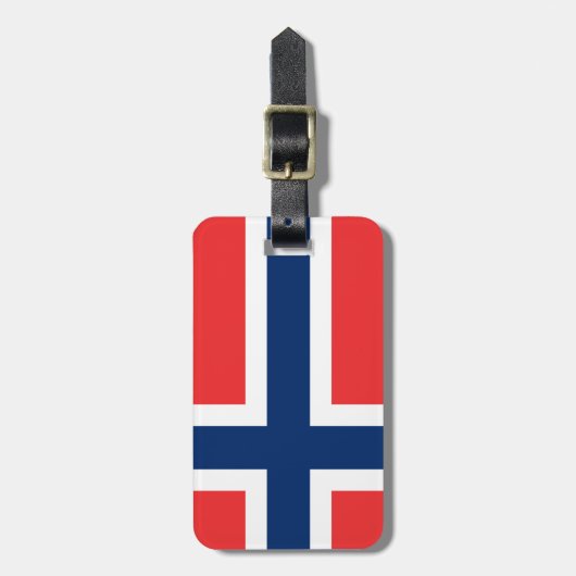 ノルウェー- Norgesのflaggの旗- Detのnorskeのflagget ラゲッジタグ (正面縦)