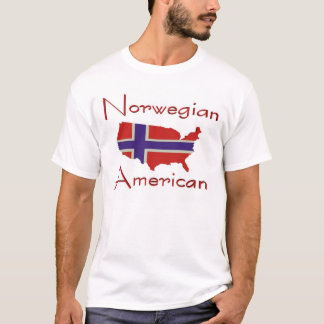 ノルウェーAmerican/USAの地図のTシャツ Tシャツ