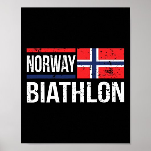 ノルウェーBiathlonターゲットスキー射撃、 発砲大会 ポスター (正面)