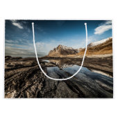 ノルウェーLofotenの風景の写真 ラージペーパーバッグ (正面)