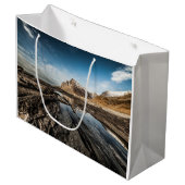 ノルウェーLofotenの風景の写真 ラージペーパーバッグ (正面アングル)