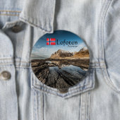 ノルウェーLofotenの風景の写真 缶バッジ (インサイチュ)