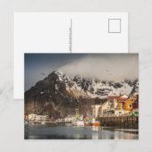 ノルウェーLofoten Henningsver シーズンポストカード (正面/裏面)